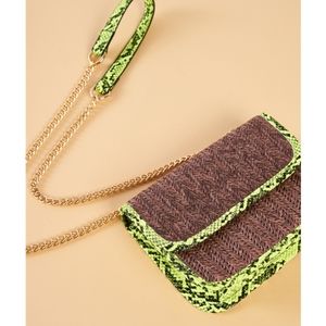 NWT GREEN PYTHON BAG